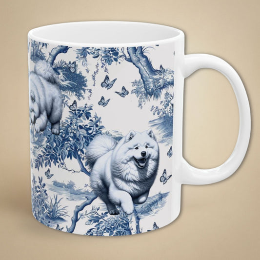 Samoyed Mug - Toile Pattern