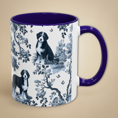 Bernedoodle Mug - Toile Pattern