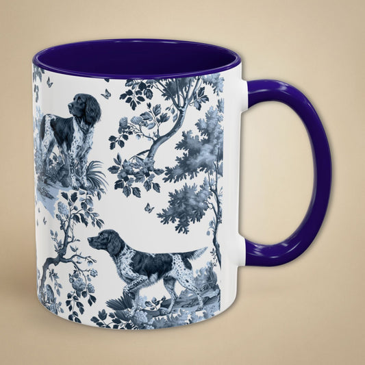 Large Munsterlander Mug - Toile Pattern
