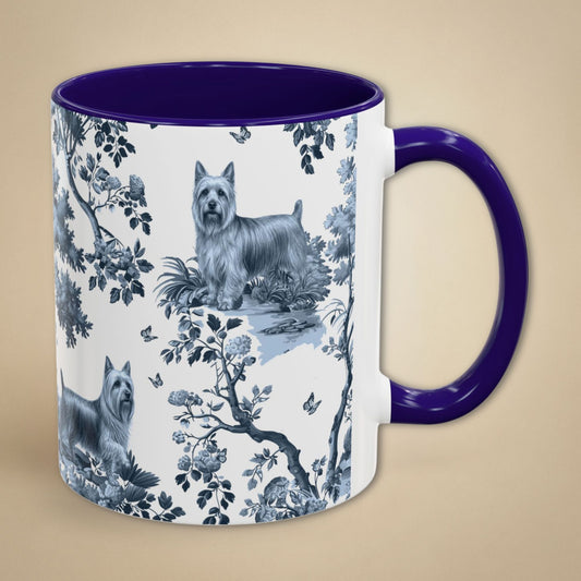 Silky Terrier Mug - Toile Pattern