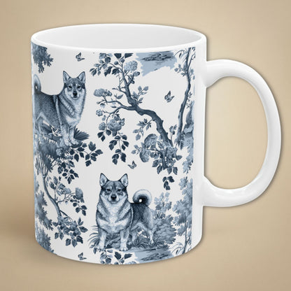Swedish Vallhund Mug - Toile Pattern