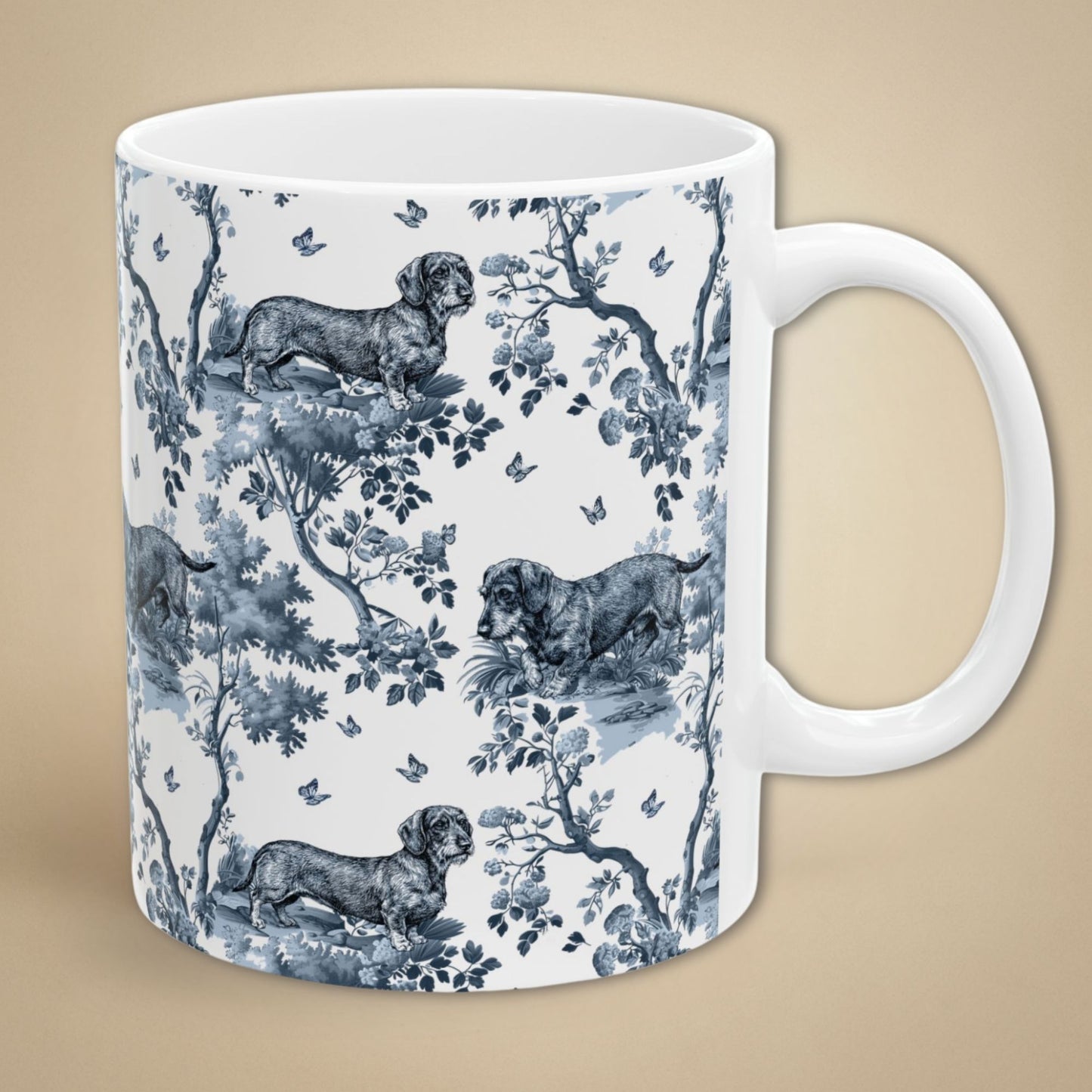 Wirehaired Dachshund Mug - Toile