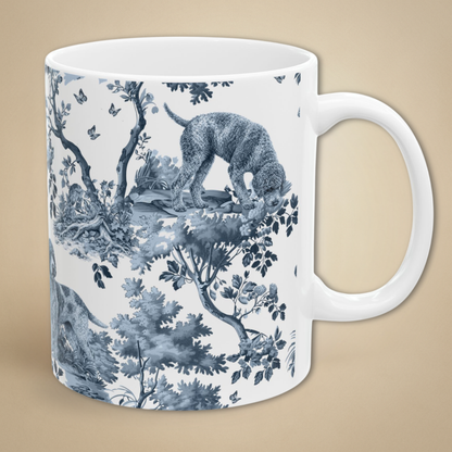 Lagotto Romagnolo Mug - Blue Toile Pattern