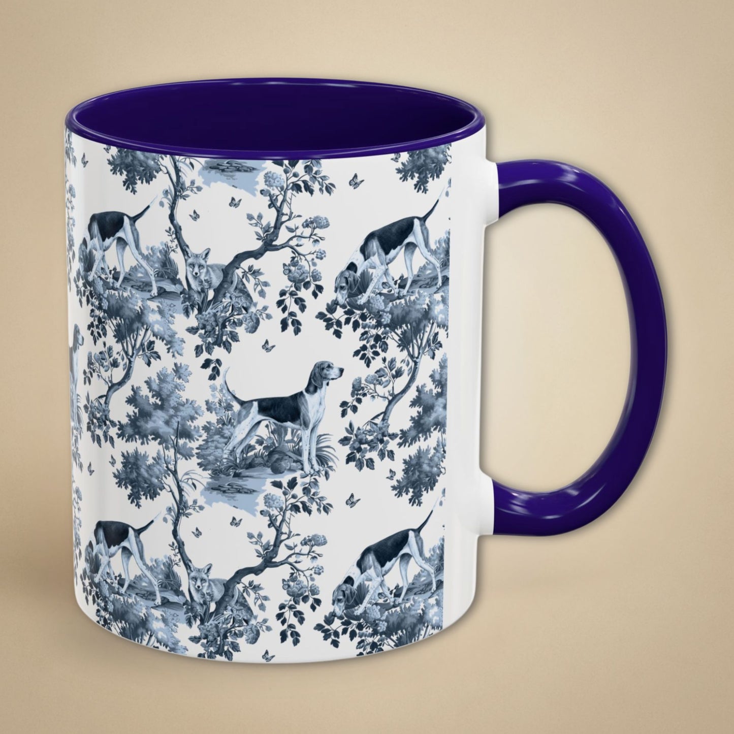 American Foxhound Mug - Toile Pattern