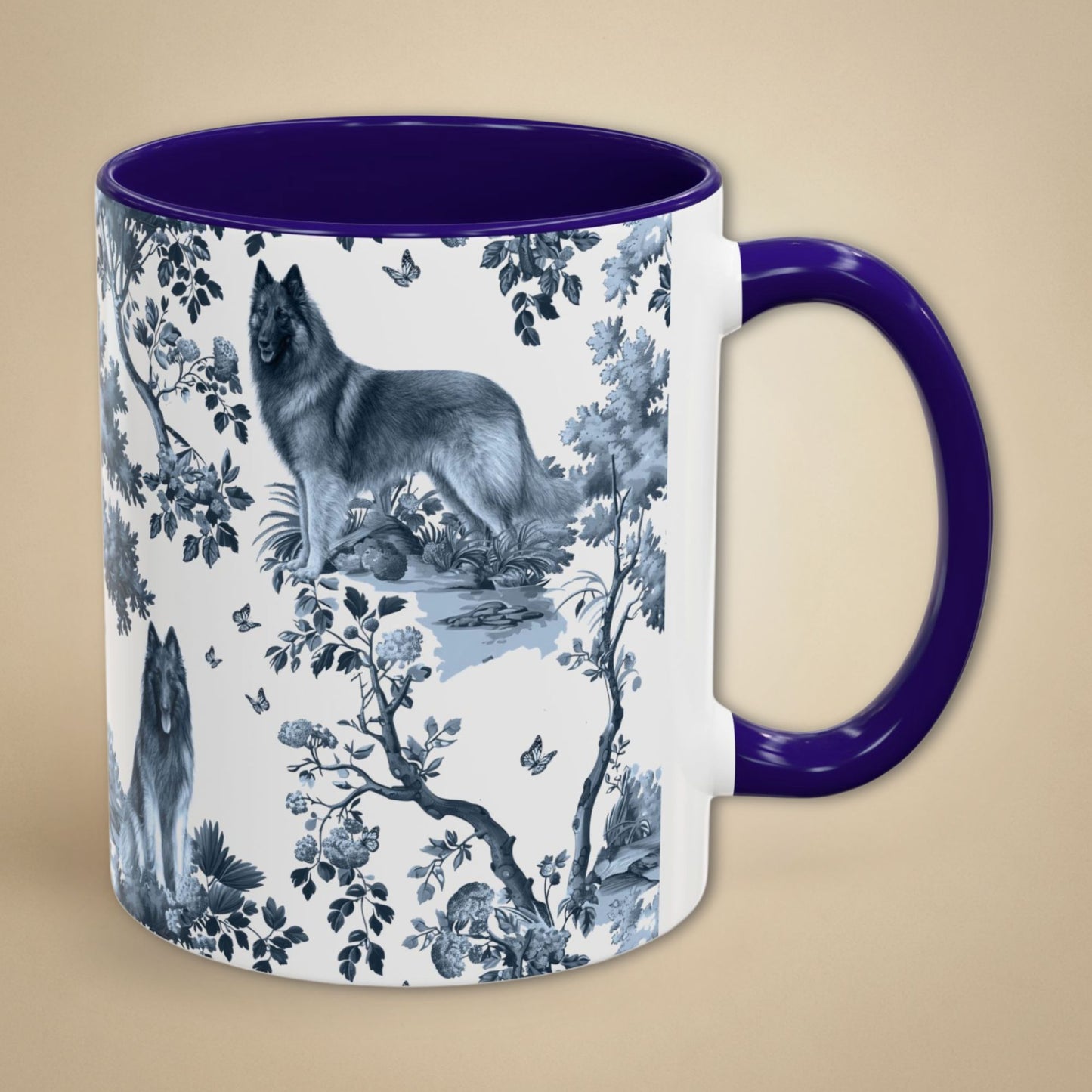 Belgian Tervuren Mug - Toile Pattern