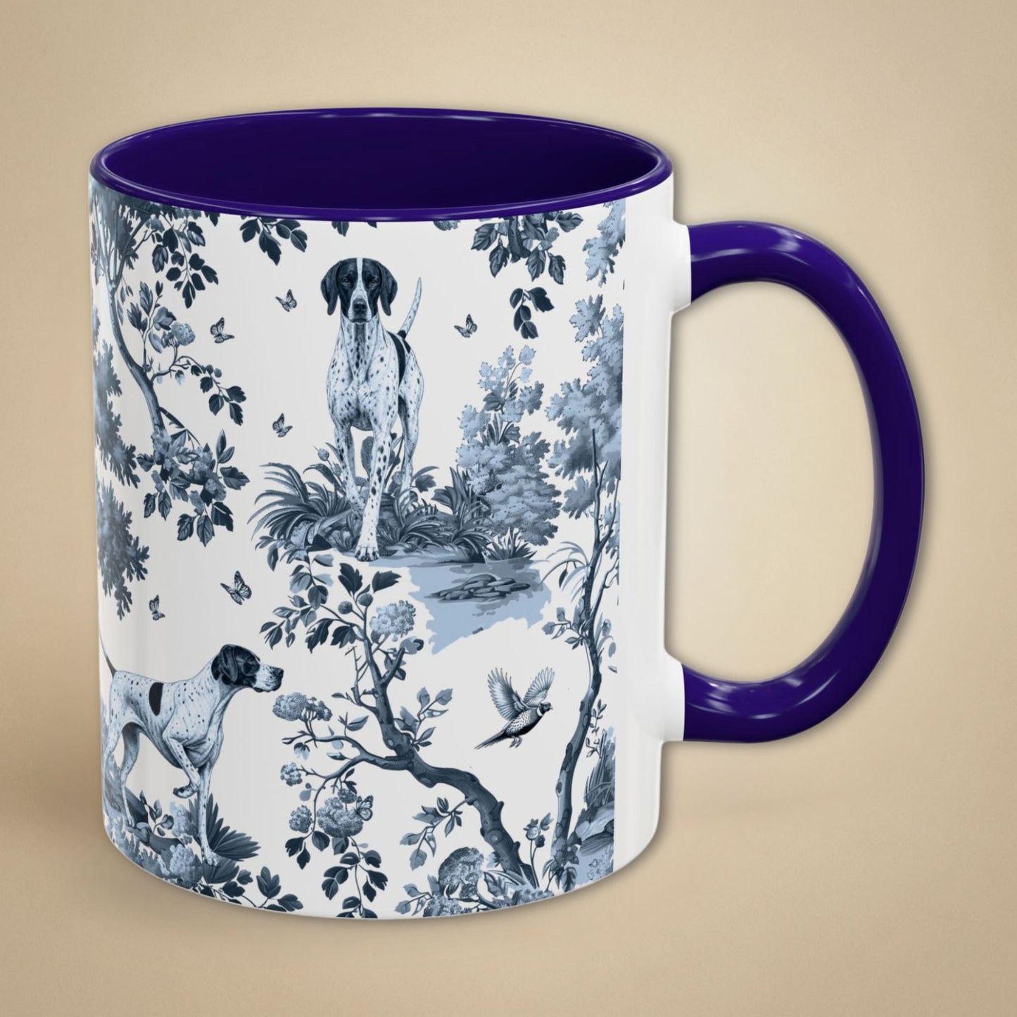 English Pointer Mug - Toile Pattern