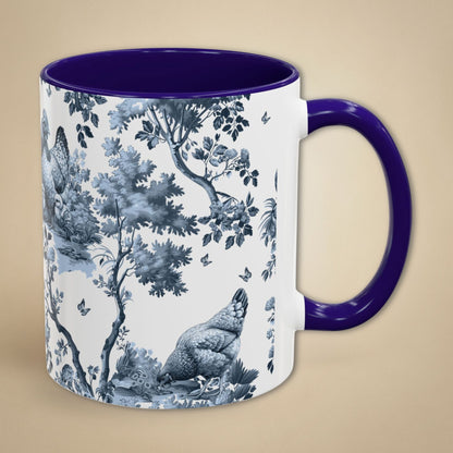 Chicken V2 Mug - Toile Pattern
