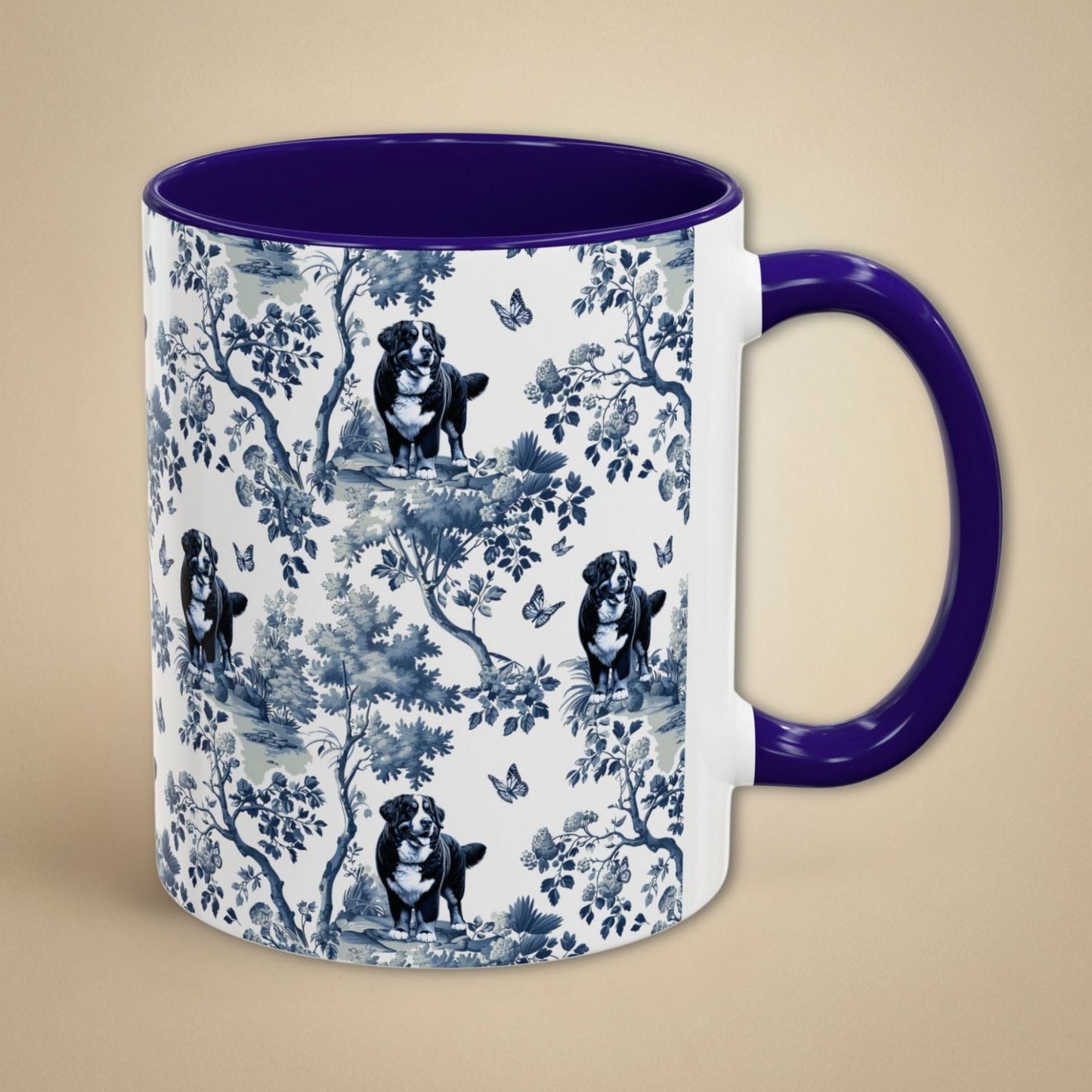 Bernese Mountain Dog Toile Mug
