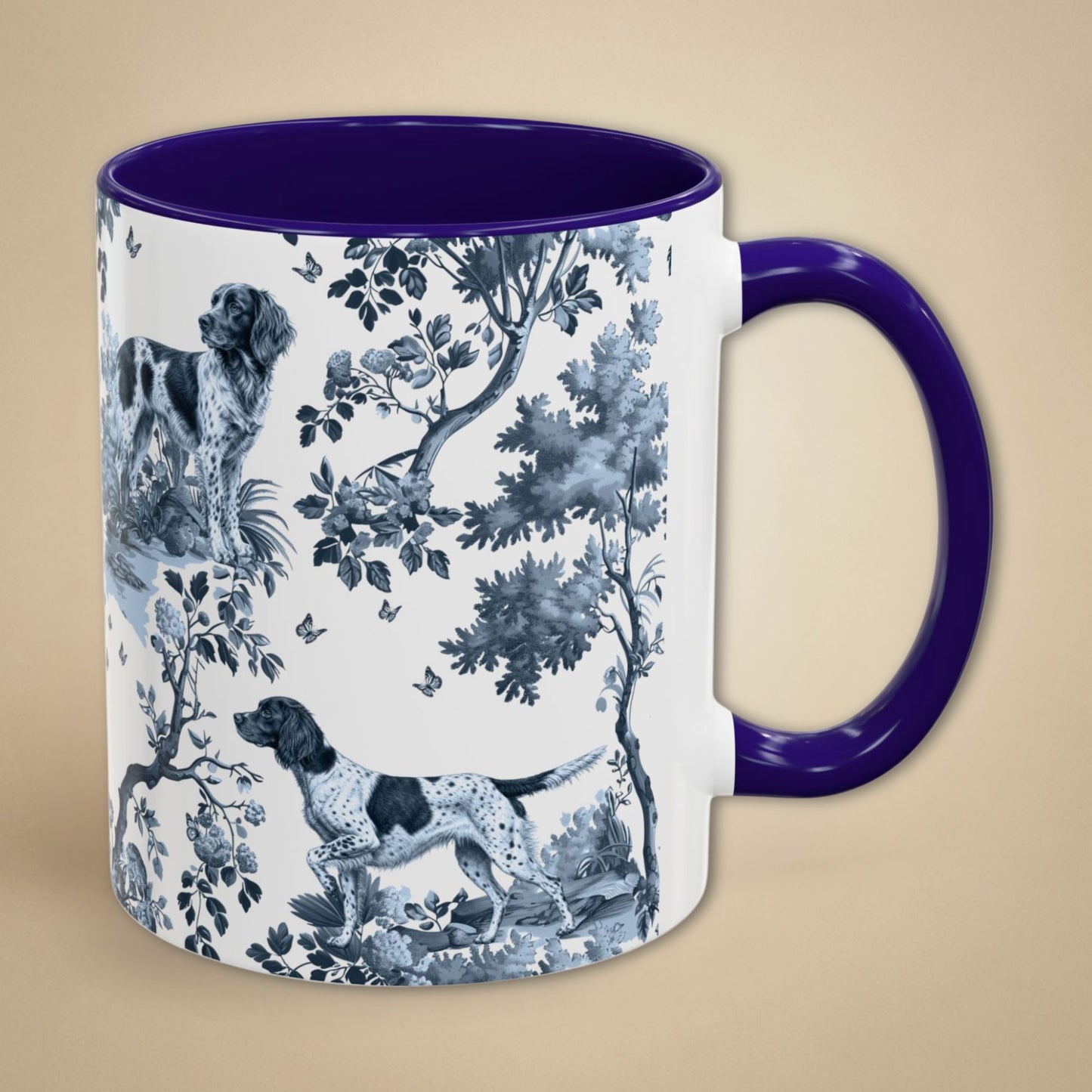 Small Munsterlander Mug - Toile Pattern