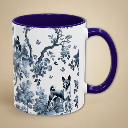 Basenji Mug - Toile Pattern