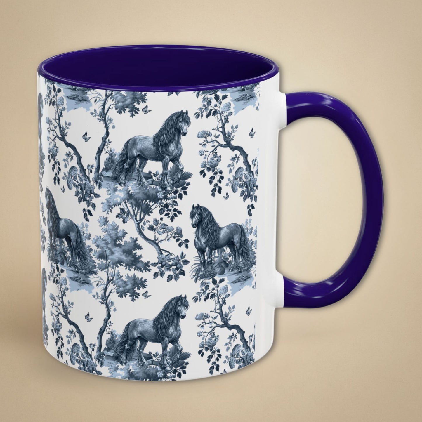 Friesian Horse Toile Mug