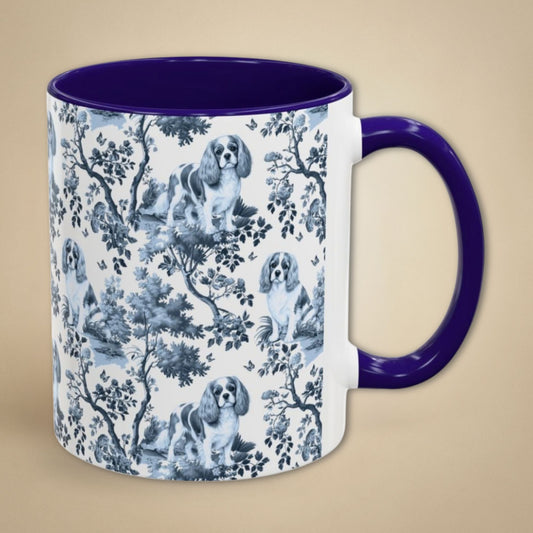 Cavalier King Charles Spaniel (Blenheim) Petite Garden Toile 11 oz ceramic mug, right view