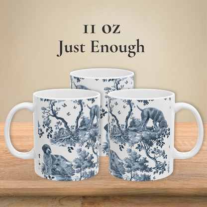 Lagotto Romagnolo Mug - Blue Toile Pattern