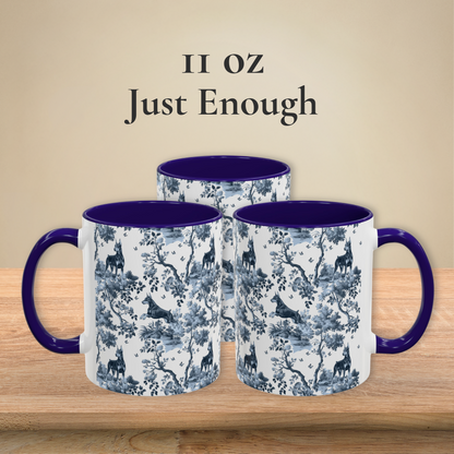 Doberman 2 Mug - Toile Pattern