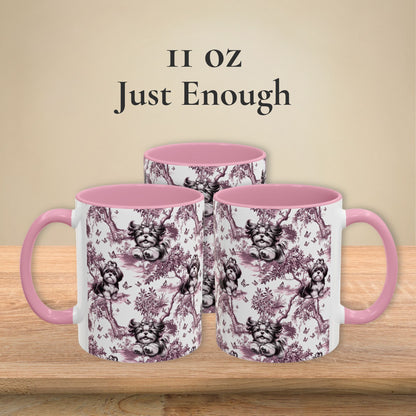 Shih Tzu Mug - Pink Toile