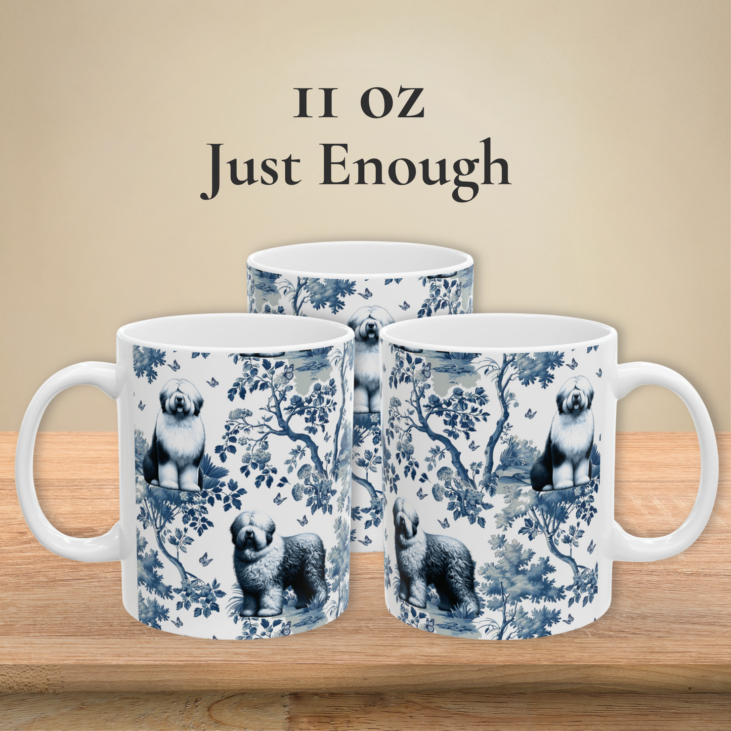 Old English Sheepdog Mug · Garden Toile · Classic