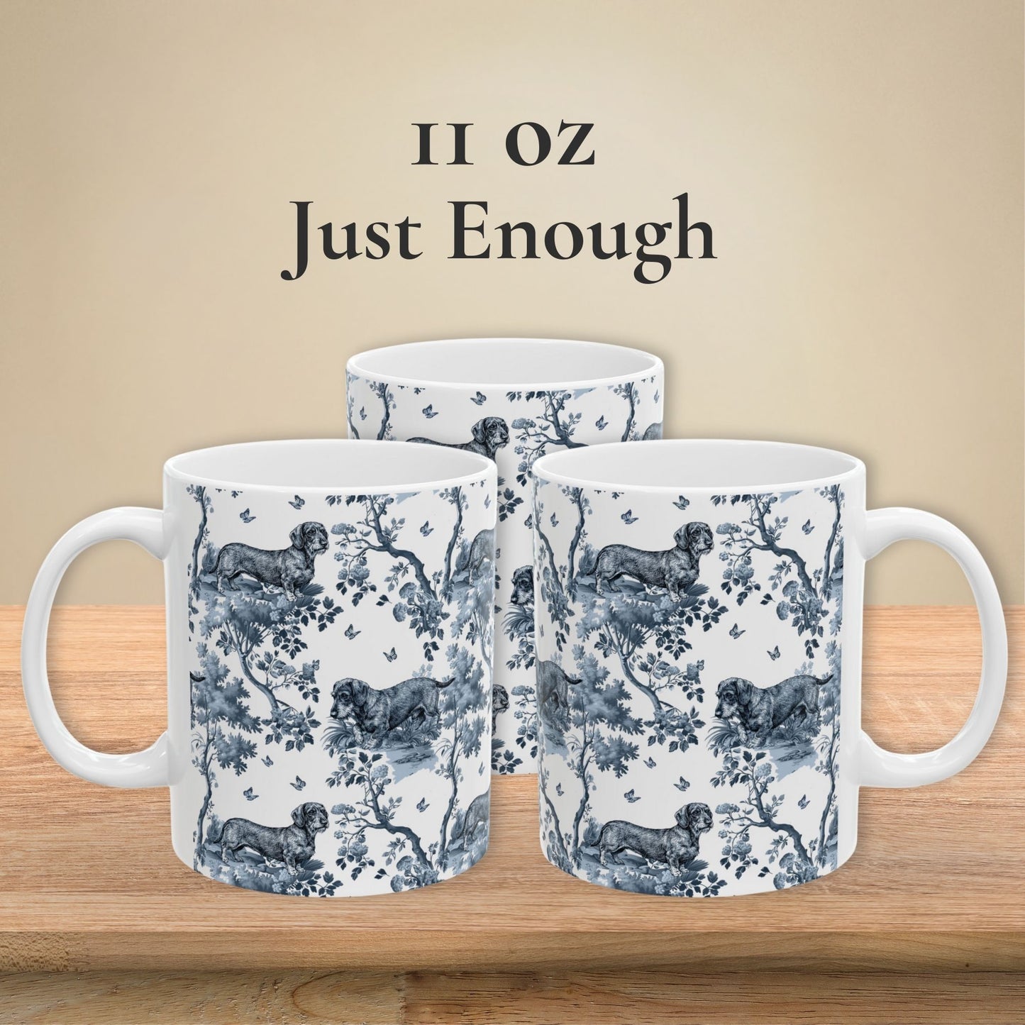 Wirehaired Dachshund Mug - Toile