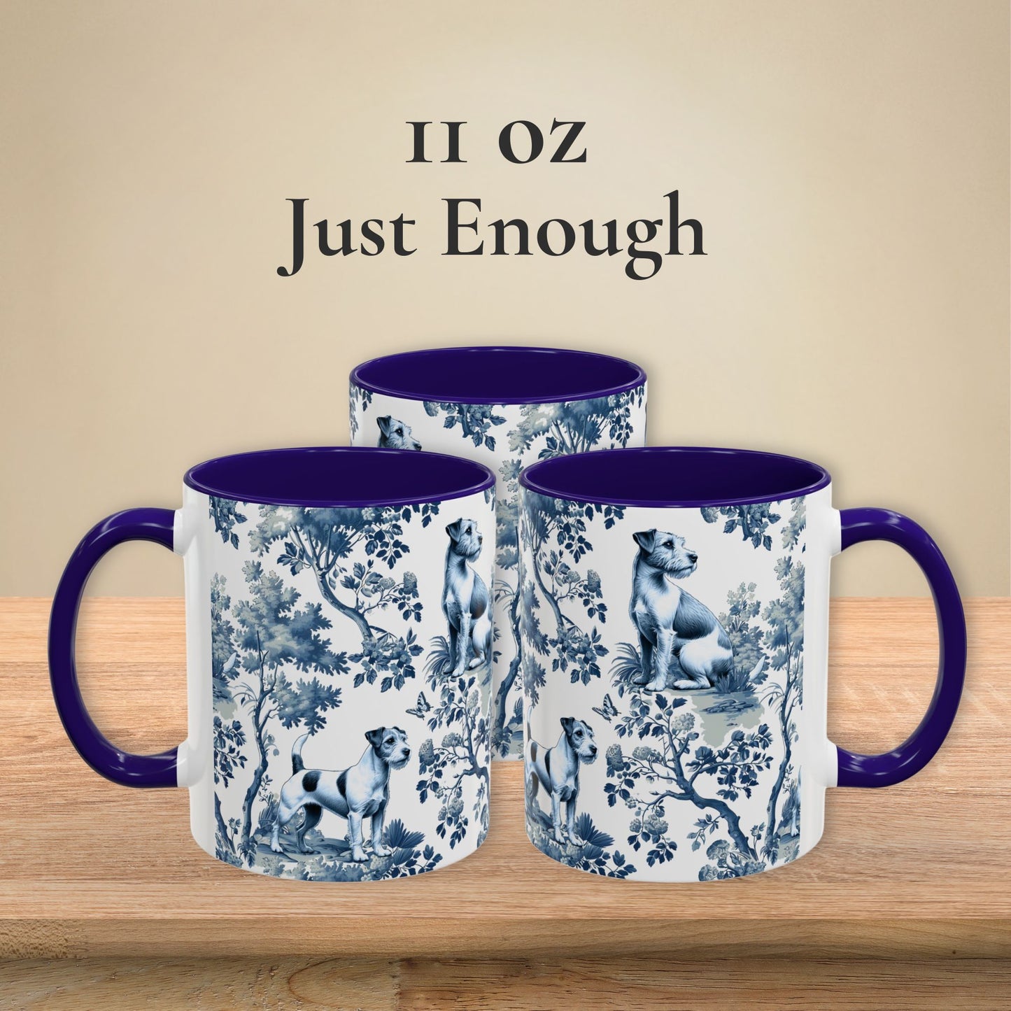 Parson Russell Terrier Mug - Toile Pattern