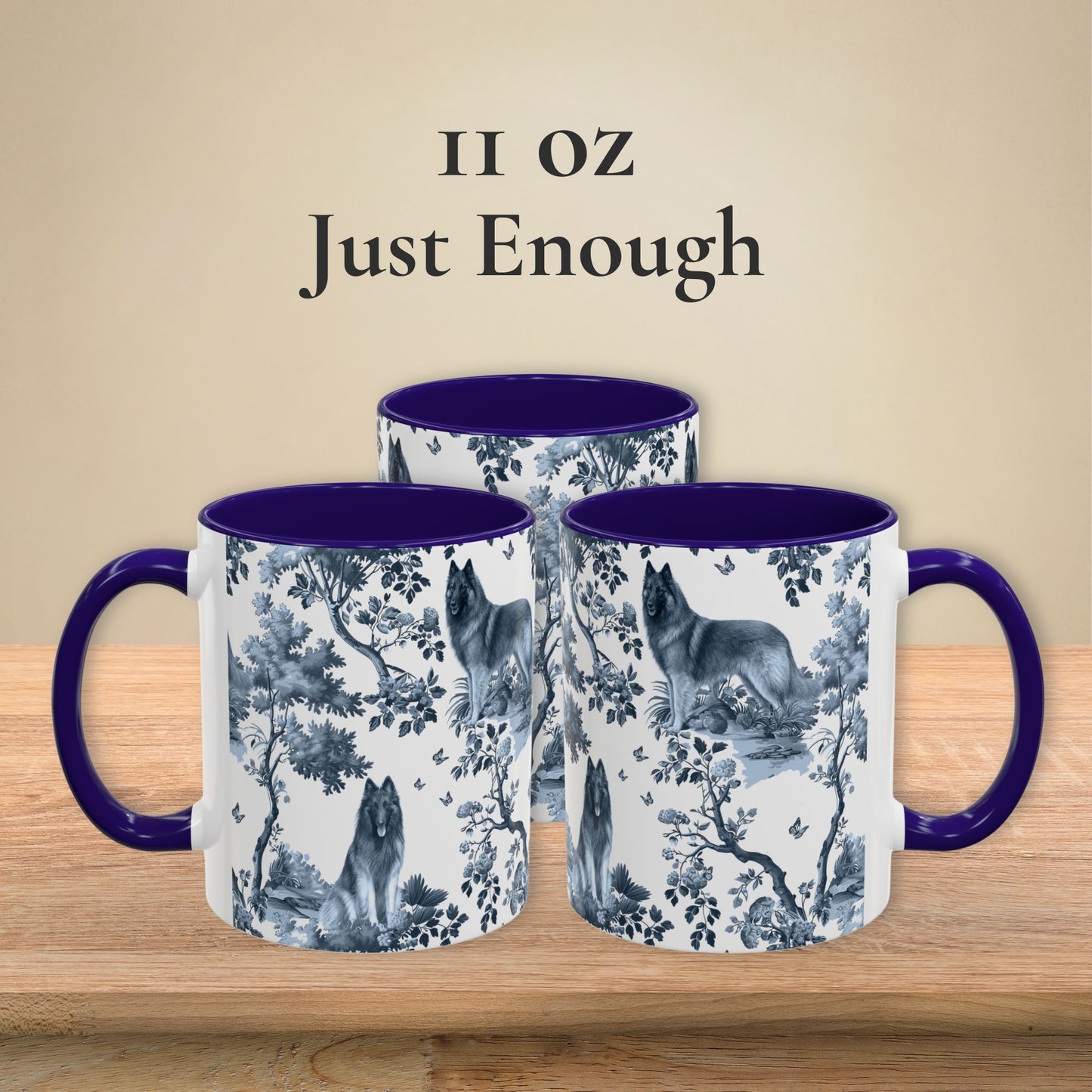 Belgian Tervuren Mug - Toile Pattern