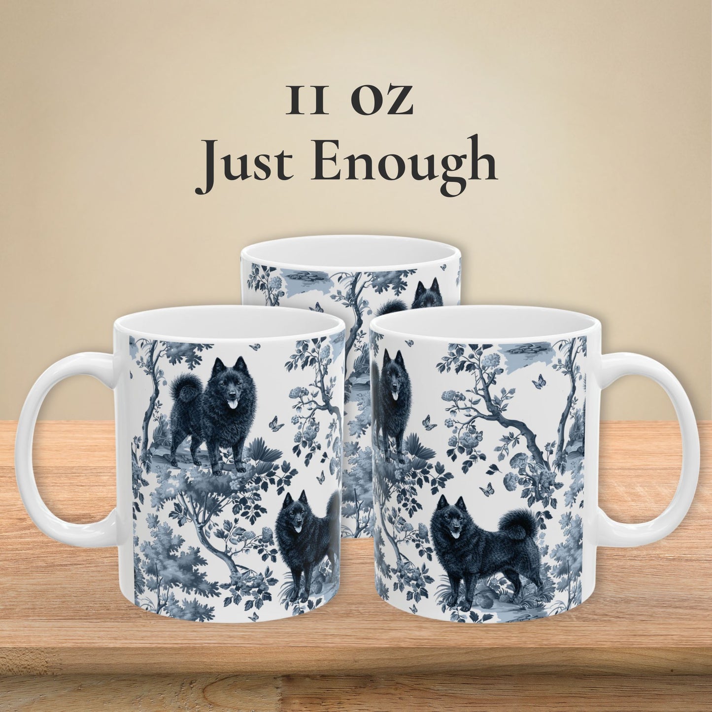 Schipperke Mug - Toile Pattern