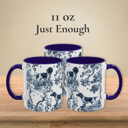 Large Munsterlander Mug - Toile Pattern