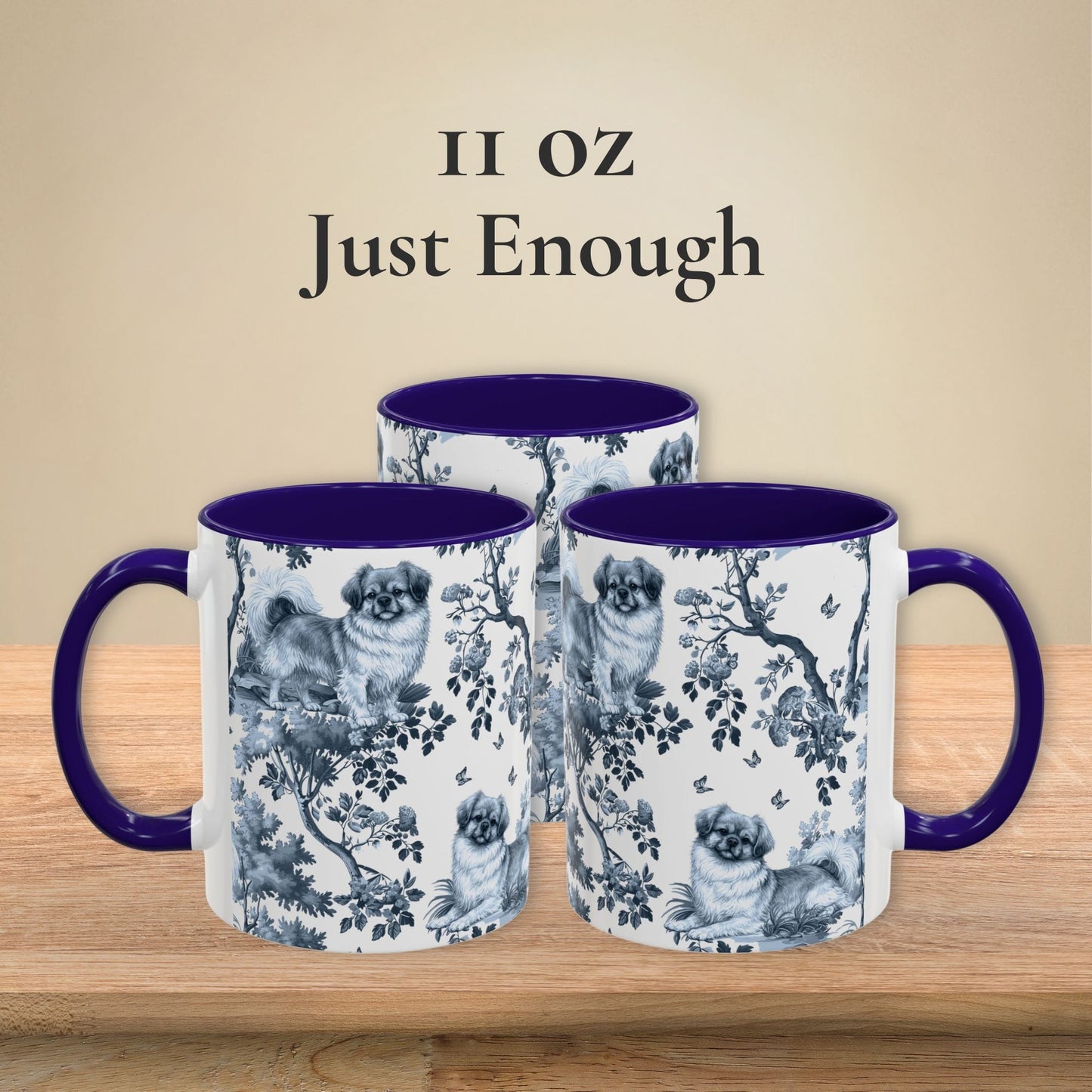 Tibetan Spaniel Toile Mug