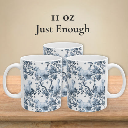 Sealyham Terrier Mug - Blue Toile Pattern