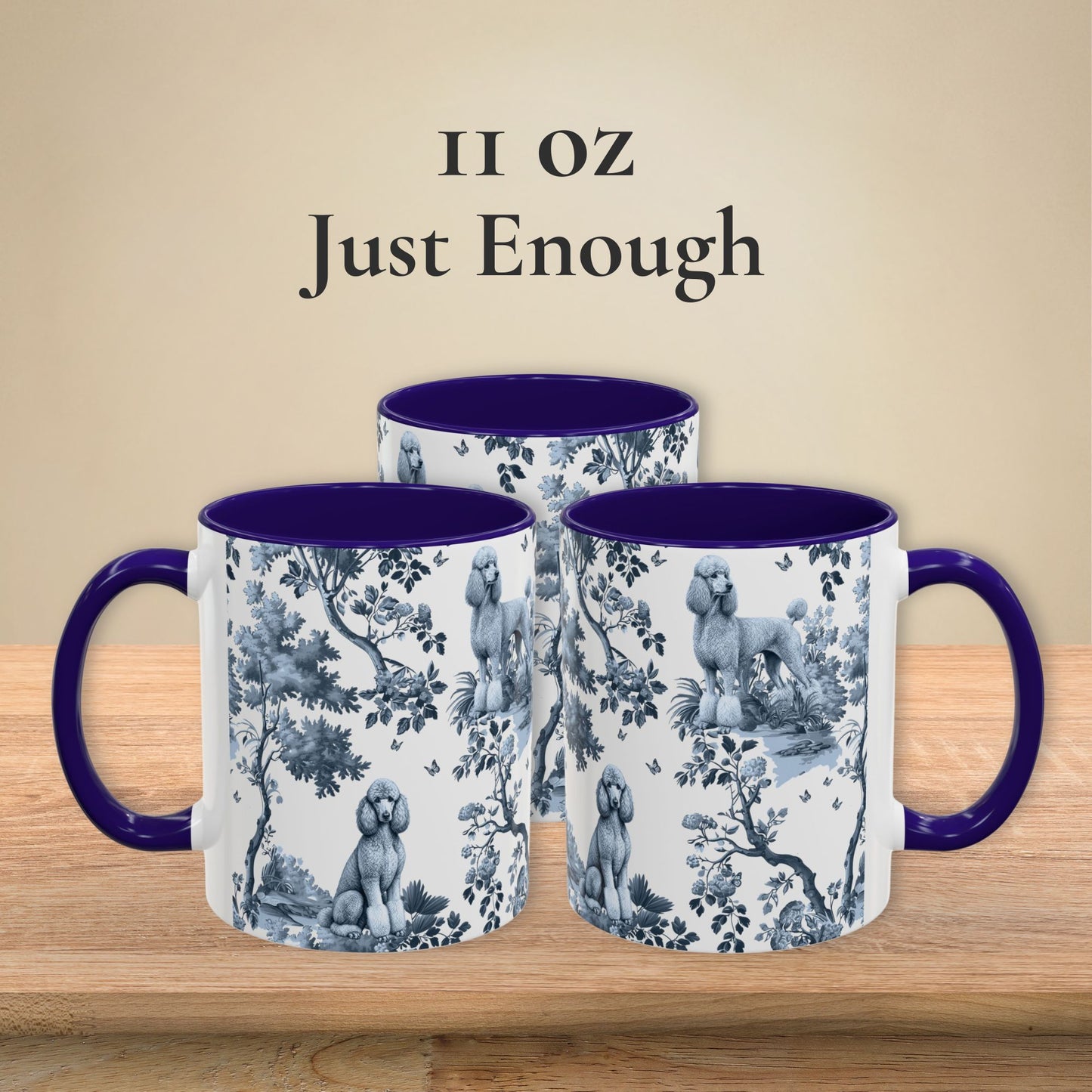 Standard Poodle Mug - Toile Pattern