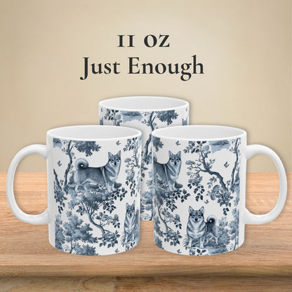 Swedish Vallhund Mug - Toile Pattern