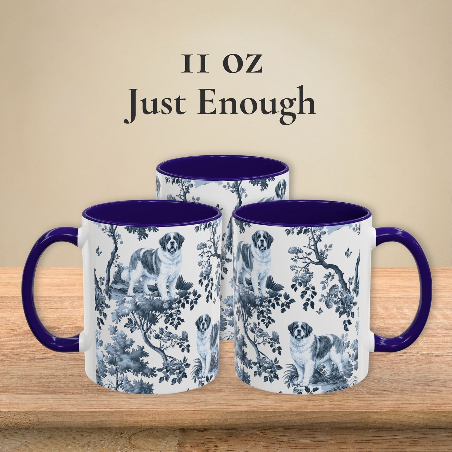 Saint Bernard Mug - Toile Pattern