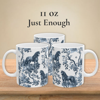 Friesian Horse Mug - Toile