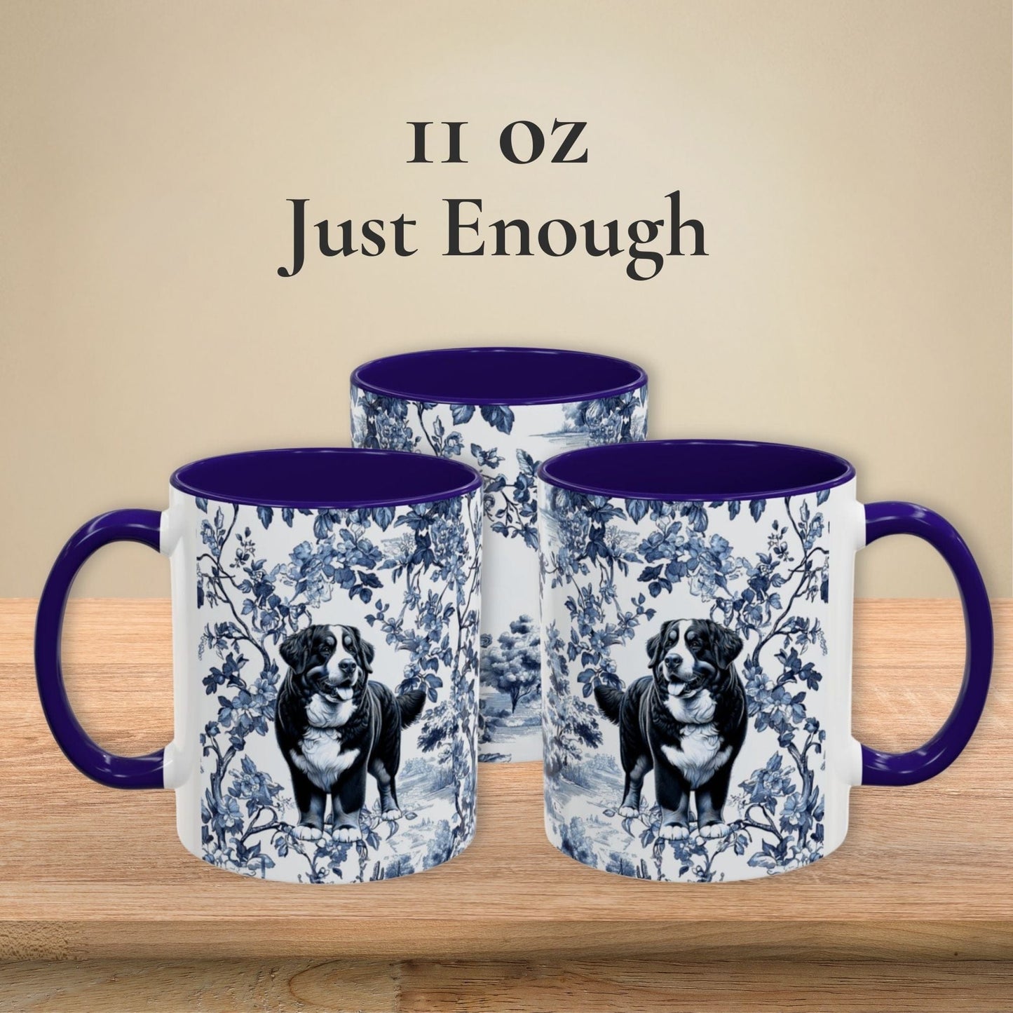 Bernese Mountain Dog Toile Mug