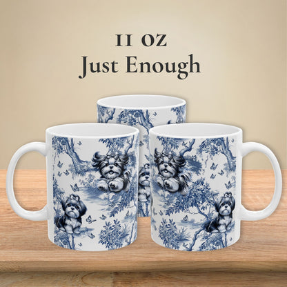 Shih Tzu Mug - Toile Pattern