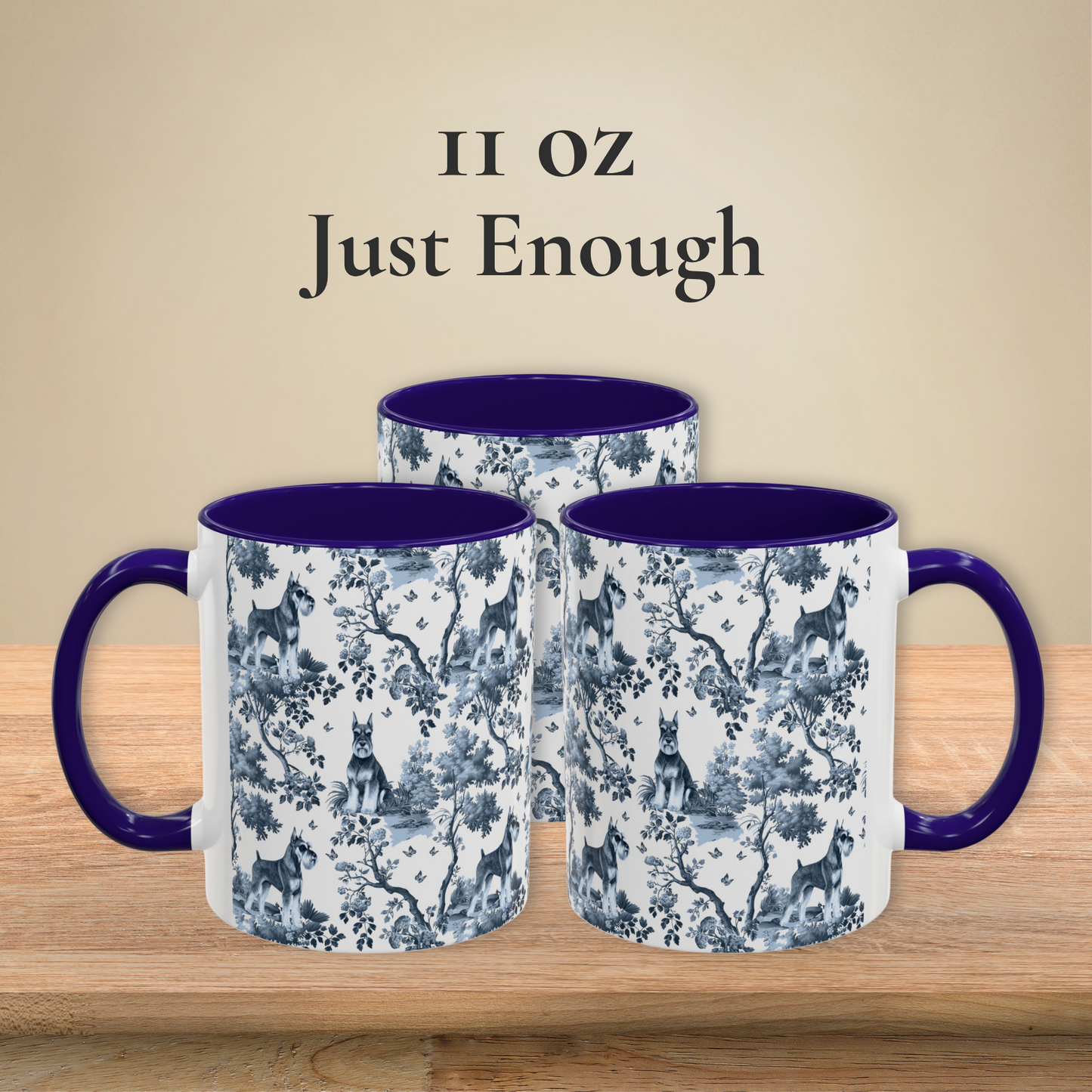 Standard Schnauzer Mug - Toile Pattern