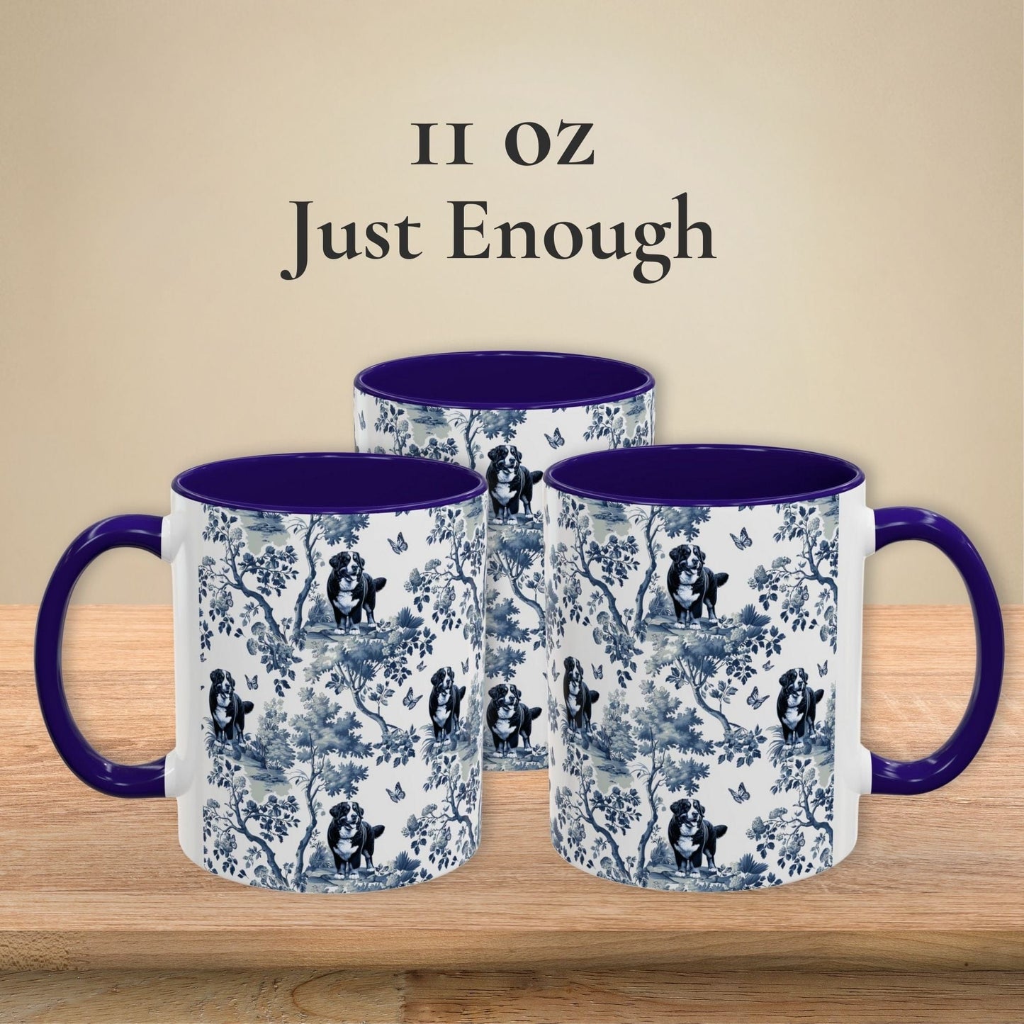 Bernese Mountain Dog Toile Mug
