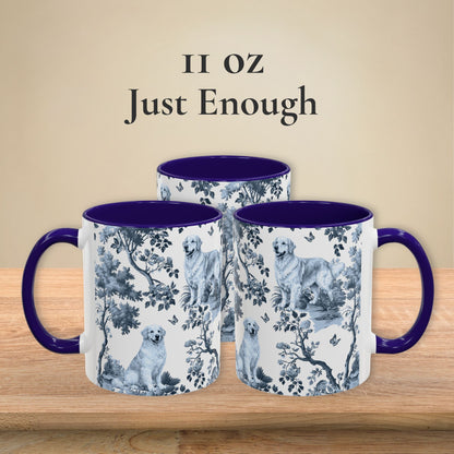 Golden Retriever Mug - Toile Pattern
