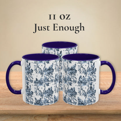 Chicken Mug - Toile Pattern
