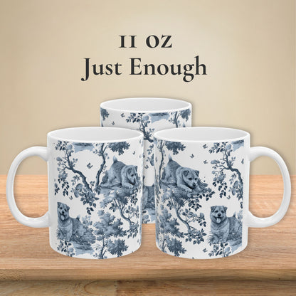 Norfolk Terrier Mug - Toile Pattern