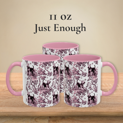 Airedale Terrier Mug - Pink Toile