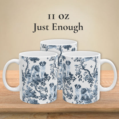 Saint Bernard Mug - Toile Pattern