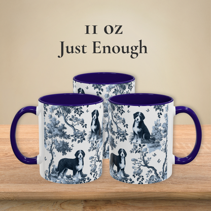 Bernedoodle Mug - Toile Pattern