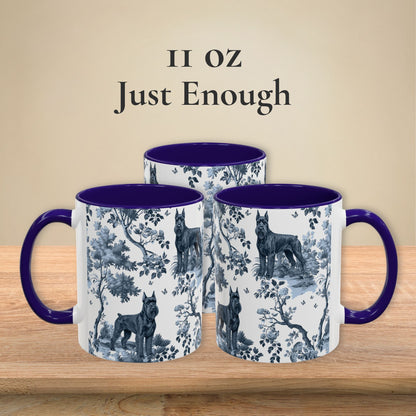 Giant Schnauzer Mug - Toile Pattern