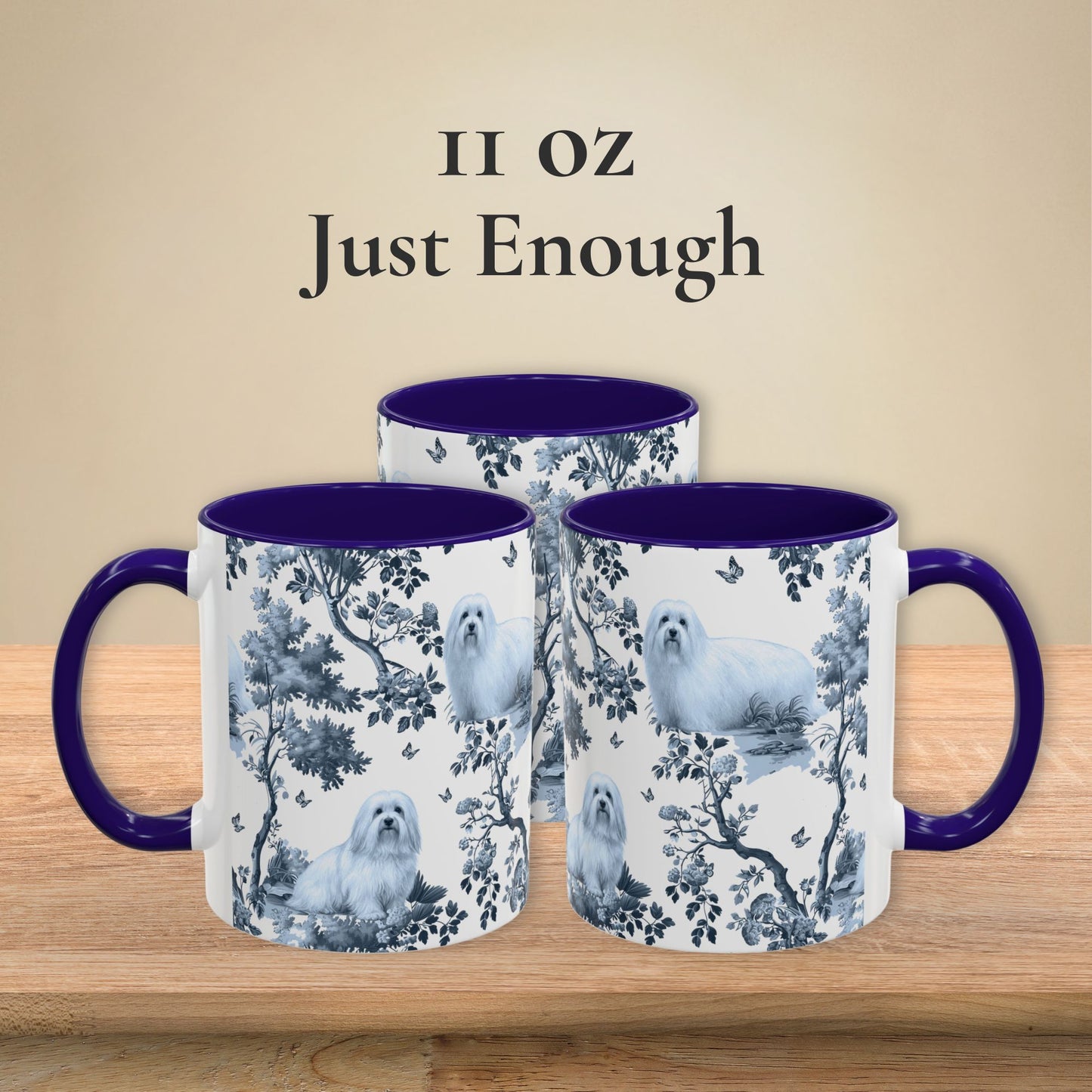 Coton de Tulear Mug - Toile Pattern