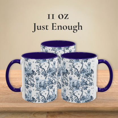 Labradoodle Mug - Toile Pattern