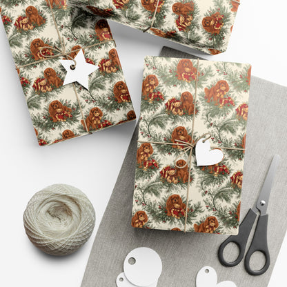 Cavalier King Charles Spaniel Ruby Christmas wrapping paper