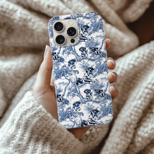 German Shorthaired Pointer Phone Case - Toile Pattern