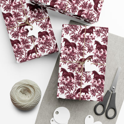 Clydesdale Horse Christmas Gift Wrapping Paper