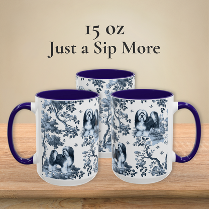 Tibetan Terrier Mug - Toile Pattern