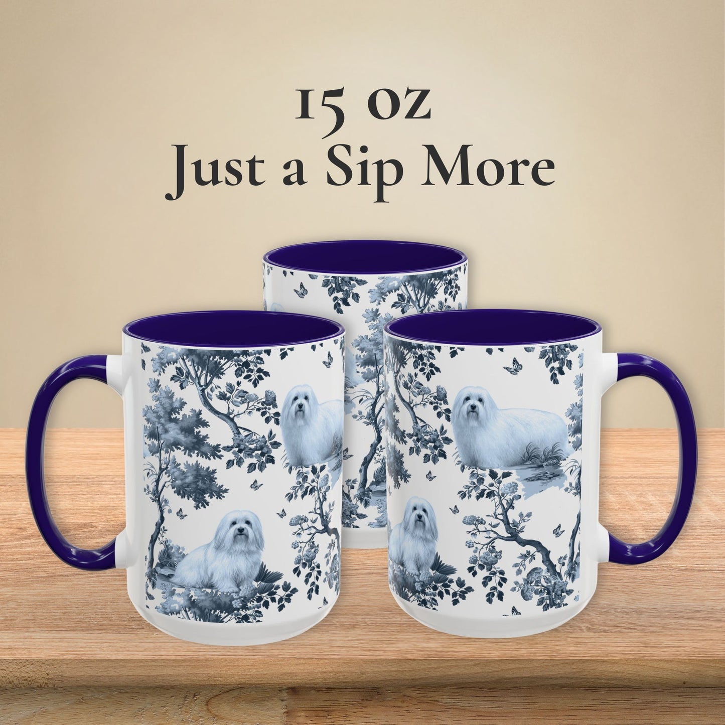 Coton de Tulear Mug - Toile Pattern