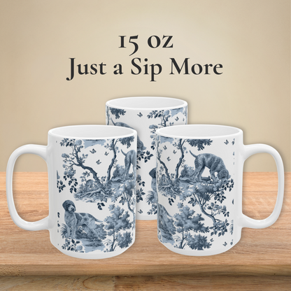 Lagotto Romagnolo Mug - Blue Toile Pattern